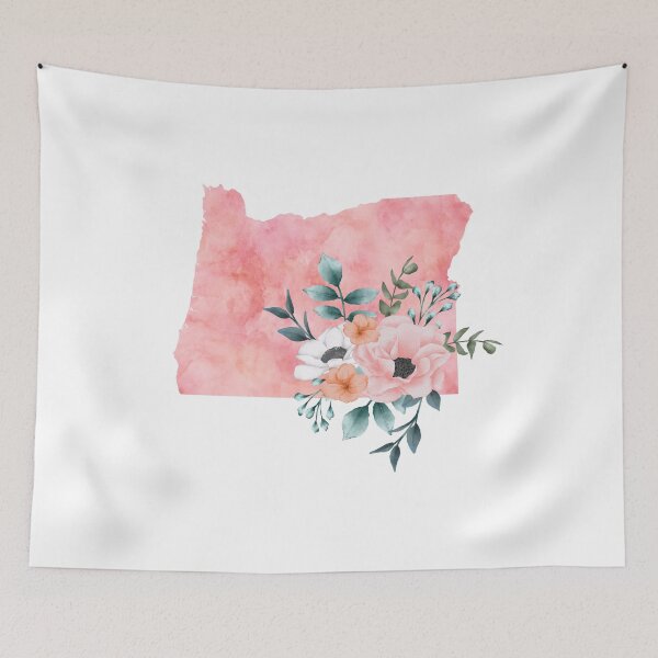 Item preview, Oregon Pink Floral Watercolor - OR designed and sold by randrgiftshop.