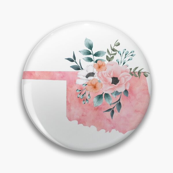 Item preview, Oklahoma Pink Floral Watercolor - OK designed and sold by randrgiftshop.