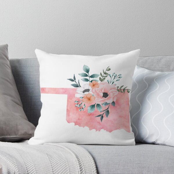 Item preview, Oklahoma Pink Floral Watercolor - OK designed and sold by randrgiftshop.