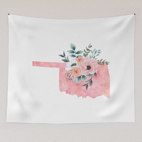 Item preview, Oklahoma Pink Floral Watercolor - OK designed and sold by randrgiftshop.
