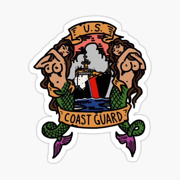 Item preview, Coast Guard Old School Mermaids Buoytender designed and sold by AlwaysReadyCltv.