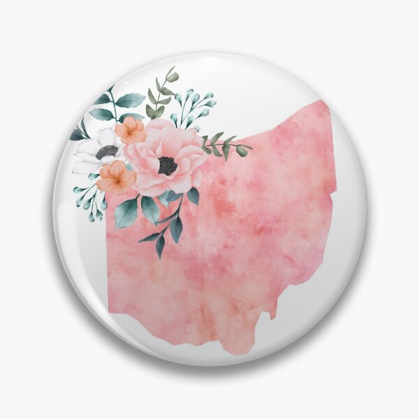 Item preview, Ohio Pink Floral Watercolor - OH designed and sold by randrgiftshop.