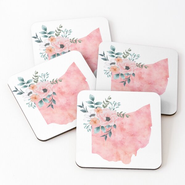 Item preview, Ohio Pink Floral Watercolor - OH designed and sold by randrgiftshop.