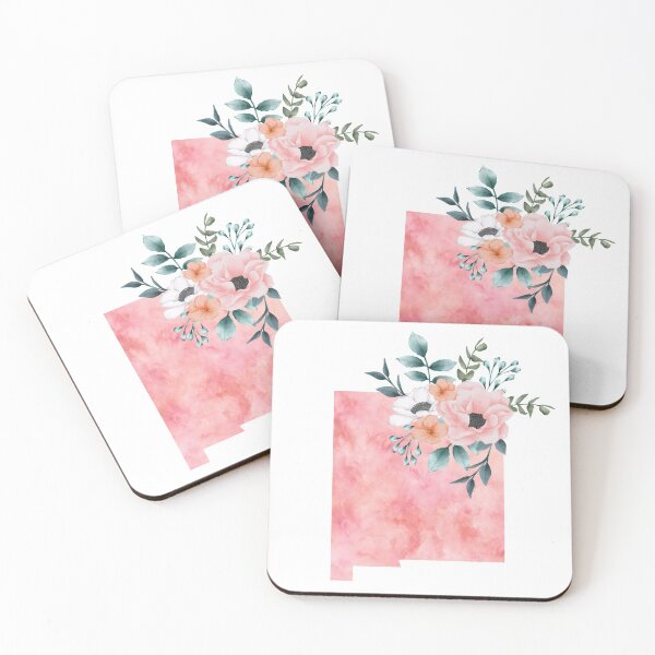 Item preview, New Mexico Pink Floral Watercolor - NM designed and sold by randrgiftshop.