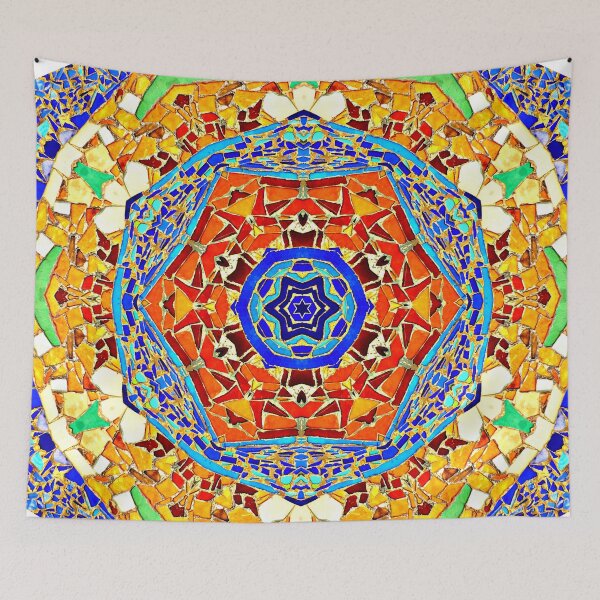 Item preview, colorful Kaleidoscope mosaic Spanish style designed and sold by LolioGifts.