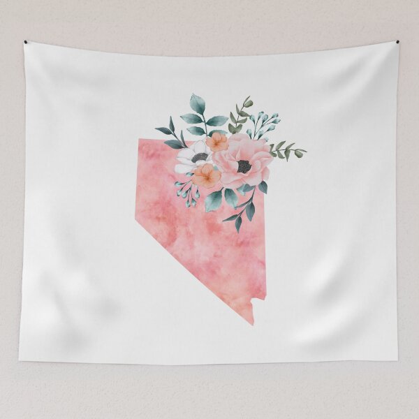 Item preview, Nevada Pink Floral Watercolor - NV designed and sold by randrgiftshop.