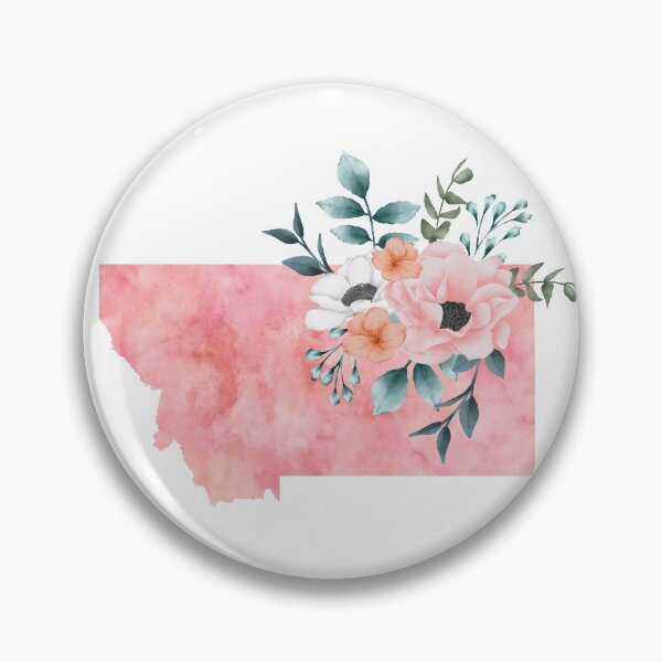 Item preview, Montana Pink Floral Watercolor - MT designed and sold by randrgiftshop.