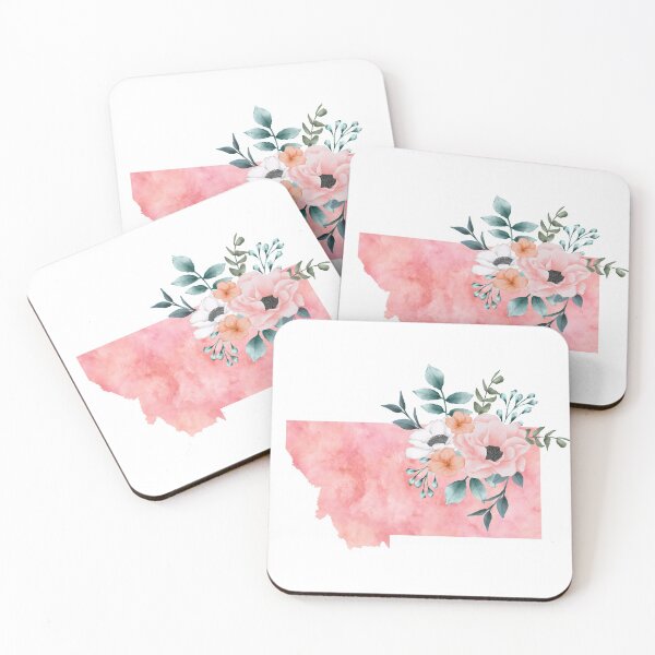 Item preview, Montana Pink Floral Watercolor - MT designed and sold by randrgiftshop.