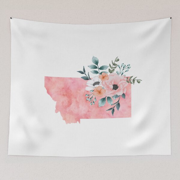 Item preview, Montana Pink Floral Watercolor - MT designed and sold by randrgiftshop.