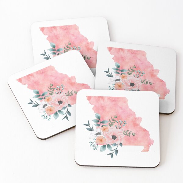 Item preview, Missouri Pink Floral Watercolor - MO designed and sold by randrgiftshop.