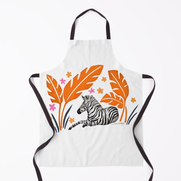 Item preview, Zebra in the Jungle Orange Flowers by Linda Sholberg designed and sold by Linda Sholberg.