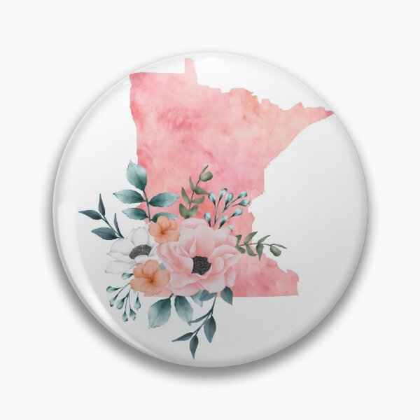 Item preview, Minnesota Pink Floral Watercolor - MN designed and sold by randrgiftshop.