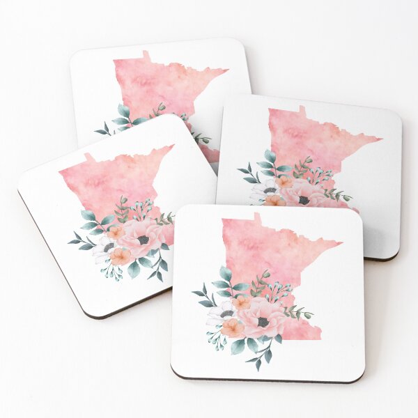 Item preview, Minnesota Pink Floral Watercolor - MN designed and sold by randrgiftshop.