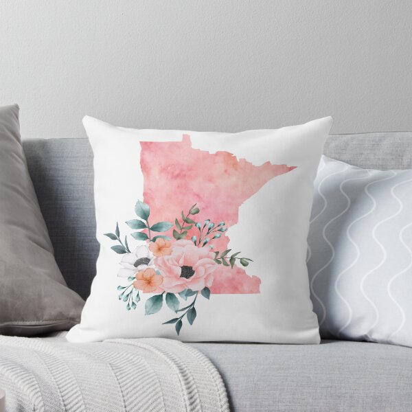Item preview, Minnesota Pink Floral Watercolor - MN designed and sold by randrgiftshop.