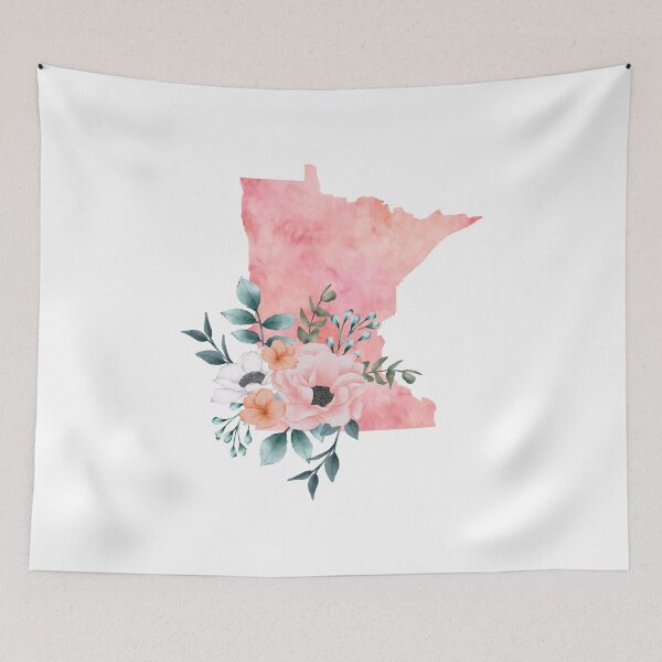Item preview, Minnesota Pink Floral Watercolor - MN designed and sold by randrgiftshop.
