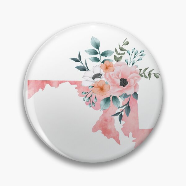 Item preview, Maryland Pink Floral Watercolor - MD designed and sold by randrgiftshop.