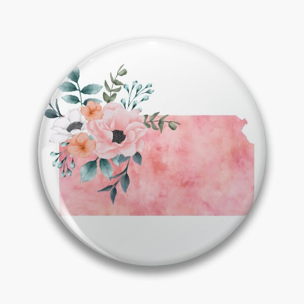 Item preview, Kansas Pink Floral Watercolor - KS designed and sold by randrgiftshop.