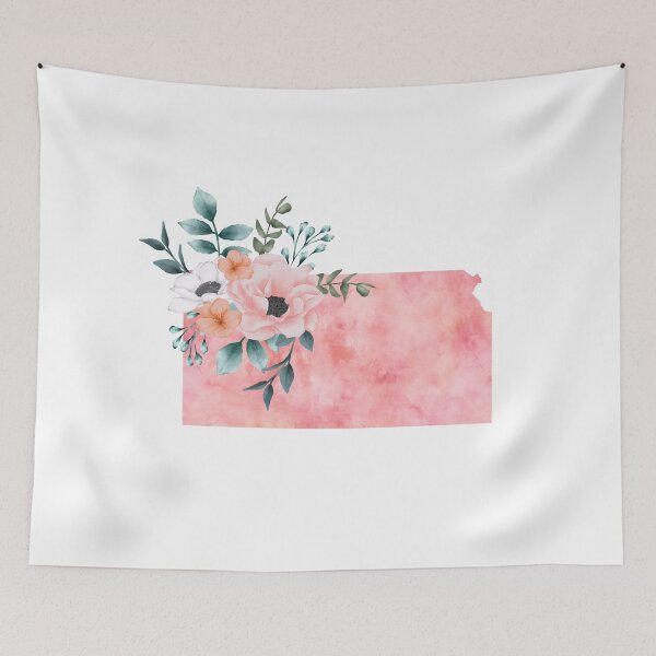 Item preview, Kansas Pink Floral Watercolor - KS designed and sold by randrgiftshop.