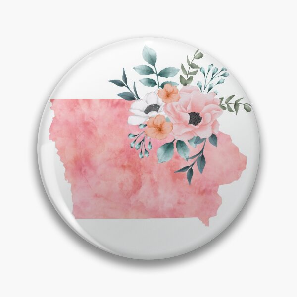 Item preview, Iowa Pink Floral Watercolor - IA designed and sold by randrgiftshop.