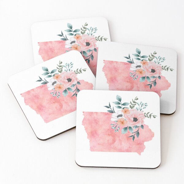 Item preview, Iowa Pink Floral Watercolor - IA designed and sold by randrgiftshop.