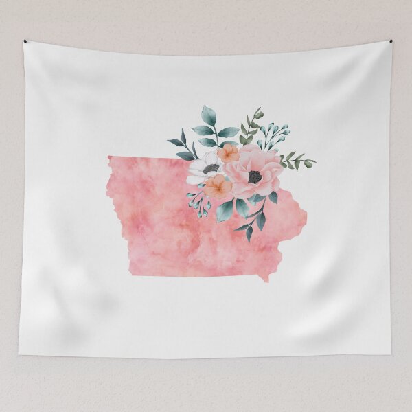 Item preview, Iowa Pink Floral Watercolor - IA designed and sold by randrgiftshop.
