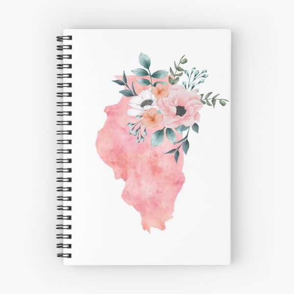 Item preview, Illinois Pink Floral Watercolor - IL designed and sold by randrgiftshop.