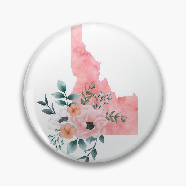 Item preview, Idaho Pink Floral Watercolor - ID designed and sold by randrgiftshop.
