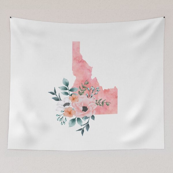 Item preview, Idaho Pink Floral Watercolor - ID designed and sold by randrgiftshop.