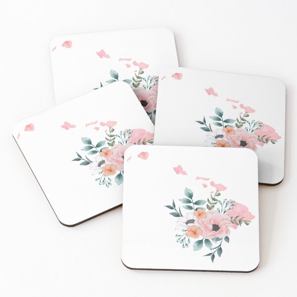 Item preview, Hawaii Pink Floral Watercolor - HI designed and sold by randrgiftshop.