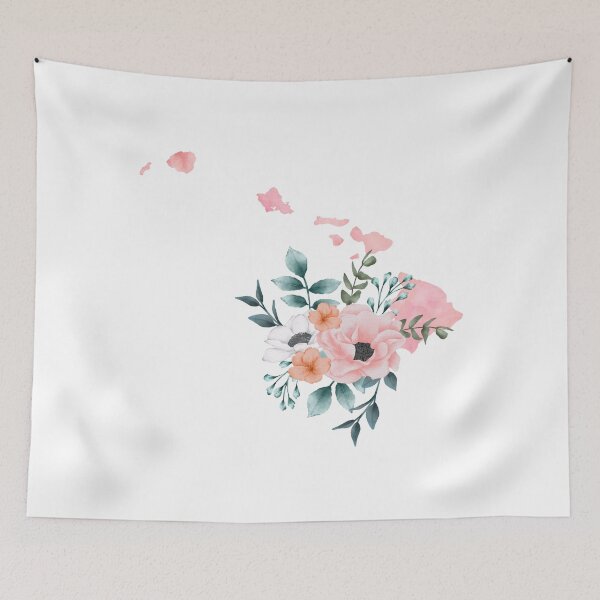 Item preview, Hawaii Pink Floral Watercolor - HI designed and sold by randrgiftshop.