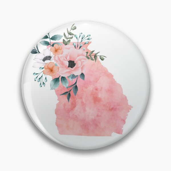 Item preview, Georgia Pink Floral Watercolor - GA designed and sold by randrgiftshop.