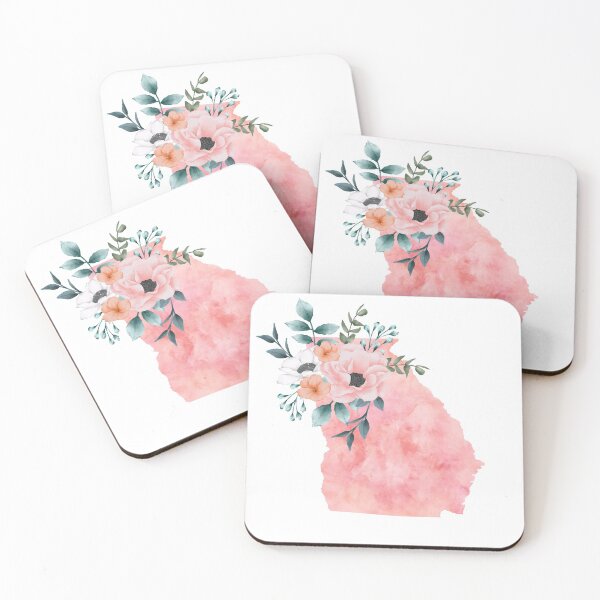 Item preview, Georgia Pink Floral Watercolor - GA designed and sold by randrgiftshop.