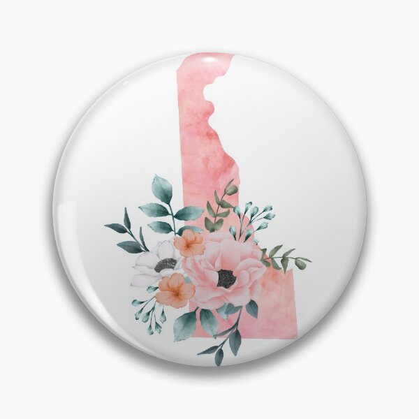 Item preview, Delaware Pink Floral Watercolor - DE designed and sold by randrgiftshop.