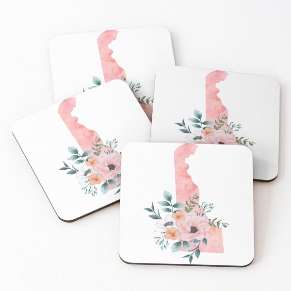 Item preview, Delaware Pink Floral Watercolor - DE designed and sold by randrgiftshop.