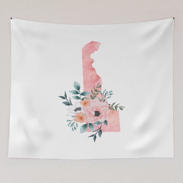 Item preview, Delaware Pink Floral Watercolor - DE designed and sold by randrgiftshop.