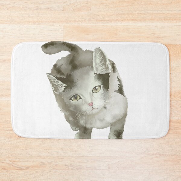 Item preview, Realistic Cute Painted Grey Cat designed and sold by Cat2D.