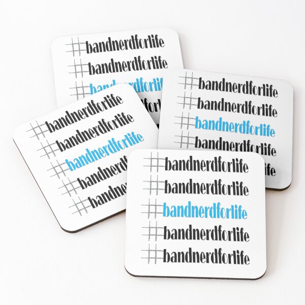 Item preview, #bandnerdforlife with blue center black surround and flute hashtag designed and sold by AliCatOriginals.