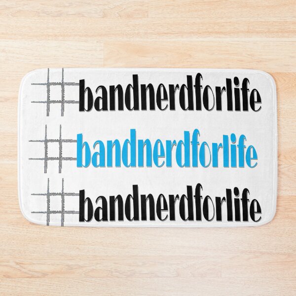 Item preview, #bandnerdforlife with blue center black surround and flute hashtag designed and sold by AliCatOriginals.