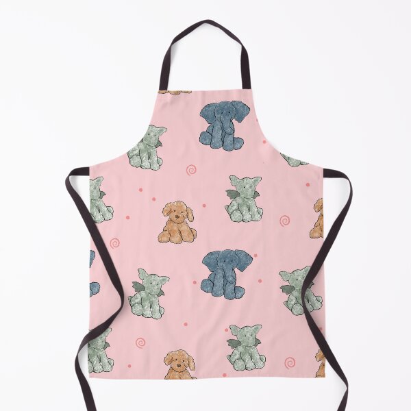 Item preview, stuffed animal pattern pink designed and sold by Sara Frane.