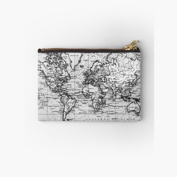 Item preview, World Map (1899) White & Black  designed and sold by BravuraMedia.