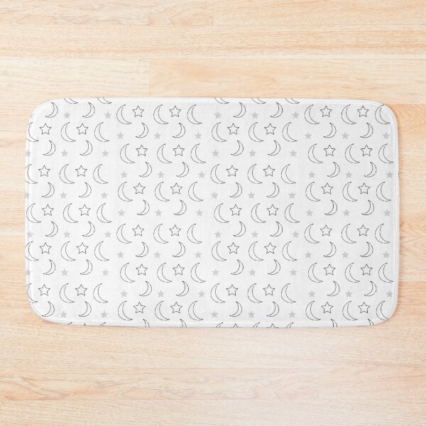 Item preview, moon and stars in white designed and sold by Lilou-artem.