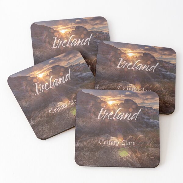 Item preview, IRELAND, County Clare - Burren Rocks Sunrise - Irish Landscape designed and sold by AOKeeshkaPhotos.
