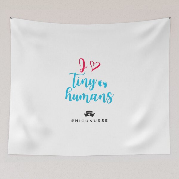 Item preview, I Love tiny humans NICU Nurse gift / Nurse Appreciation (Colorful) designed and sold by Respire2020.