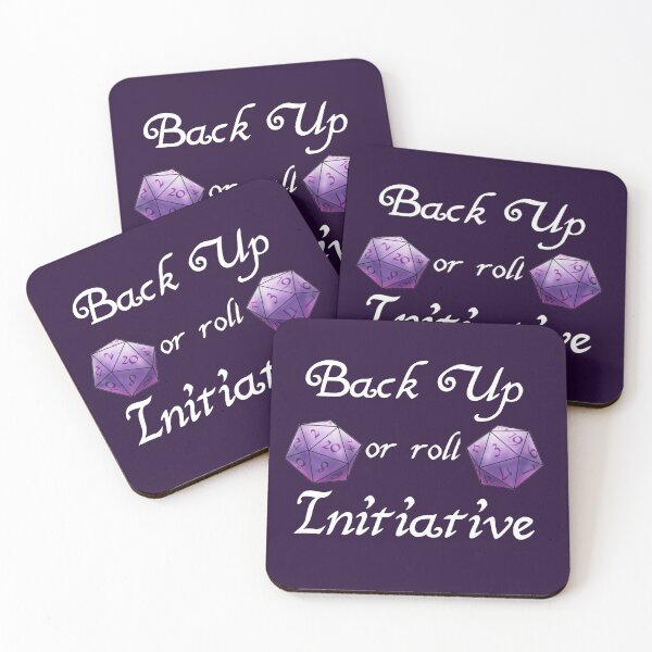 Item preview, Back up or Roll Initiative (purple version) designed and sold by -Solarly-.