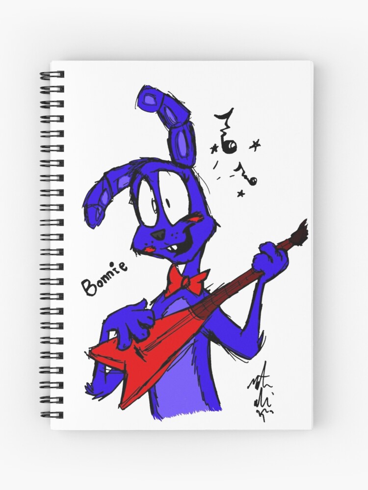 A carbon drawing of Bonnie. I think I made his guitar too small but oh  well. + My little sister's attempt : r/fivenightsatfreddys