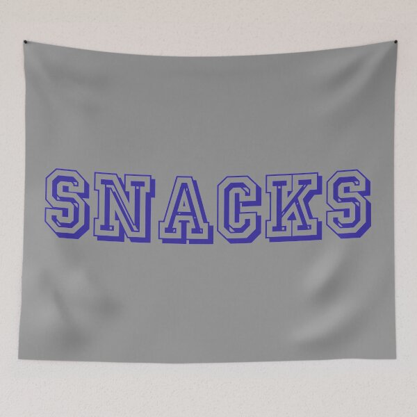 Item preview, SNACKS (Collegiate style) (blue) designed and sold by DotorEaon.