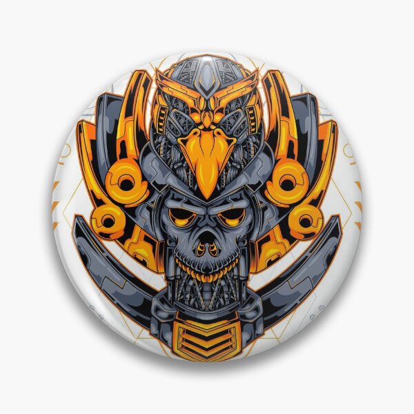 Item preview, Sacred Geometry Skull Samurai Bird Robot designed and sold by JTS STORE.