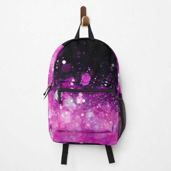 Item preview, Abstract magenta shiny lights on black background II designed and sold by fowons.