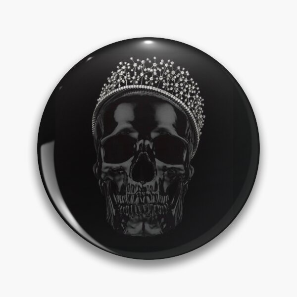 Item preview, Black skull with diamond crown  designed and sold by boopsblunt.
