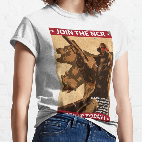 Fallout New Vegas Join The NCR Propaganda Artwork Classic T-Shirt